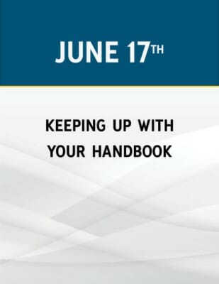 Keeping Up With Your Handbook